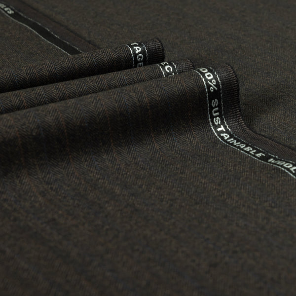 Heritage Twist - Stripe 100% Merino Wool Mid Weight Suiting