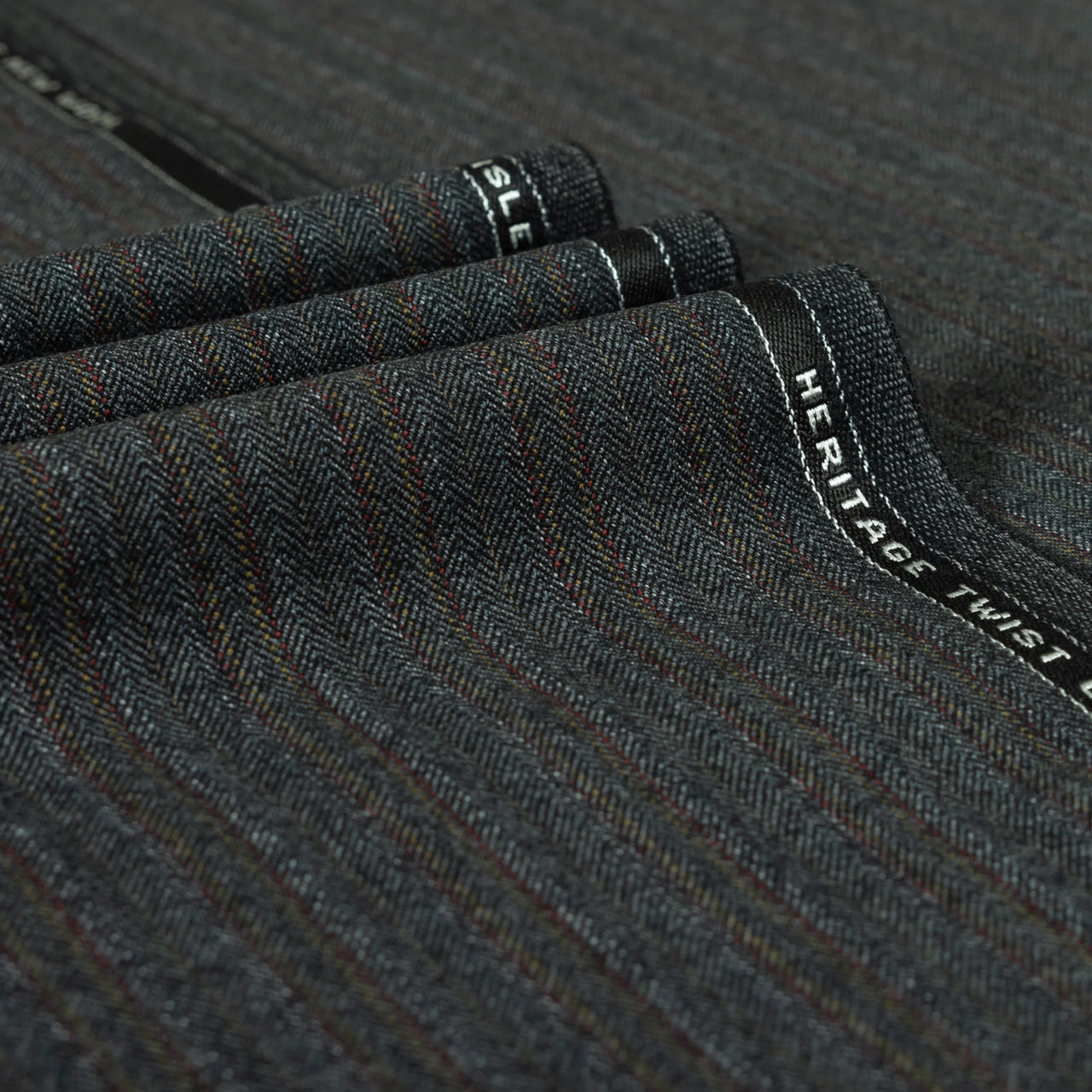 Heritage Twist - Multi Stripe 100% Merino Wool Mid Weight Suiting