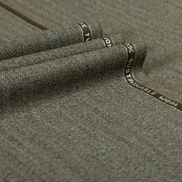 Heritage Twist - Arthur's Seat Herringbone 100% Merino Wool Mid Weight Suiting