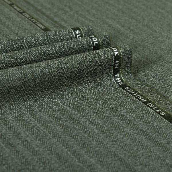 Heritage Twist - Arthur's Seat Herringbone 100% Merino Wool Mid Weight Suiting