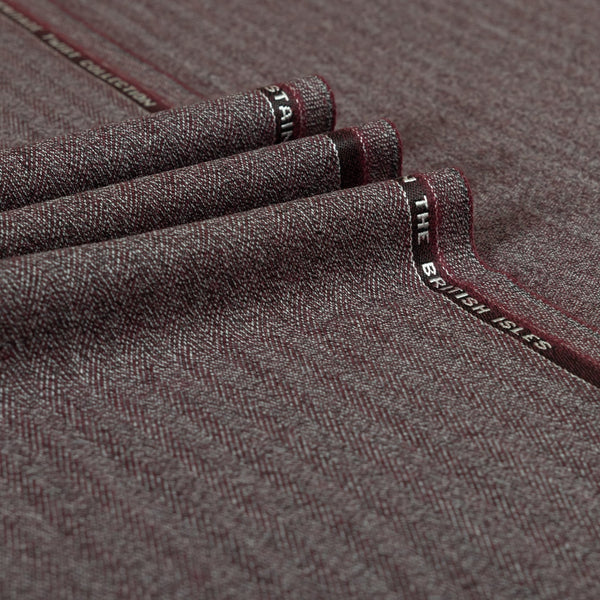 Heritage Twist - Arthur's Seat Herringbone 100% Merino Wool Mid Weight Suiting