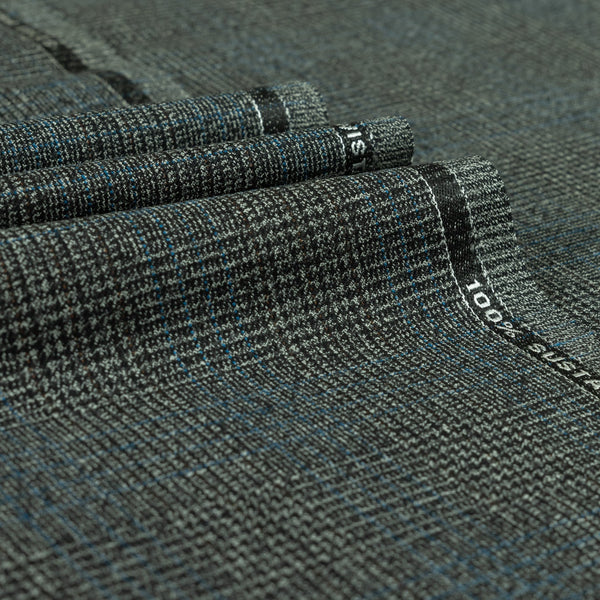 Heritage Twist - Glen Check 100% Merino Wool Mid Weight Suiting