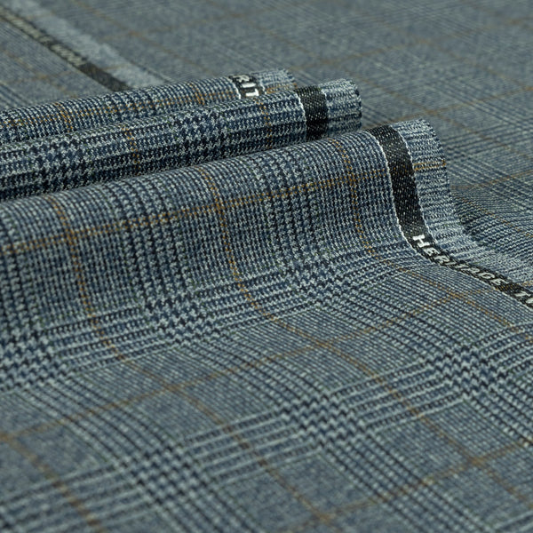 Heritage Twist - Small Glen Check 100% Merino Wool Mid Weight Suiting
