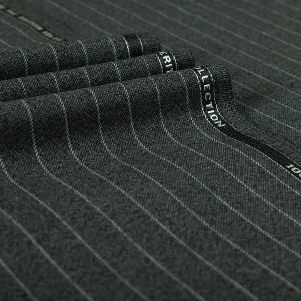 Heritage Twist - Gangster Stripe 100% Merino Wool Mid Weight Suiting