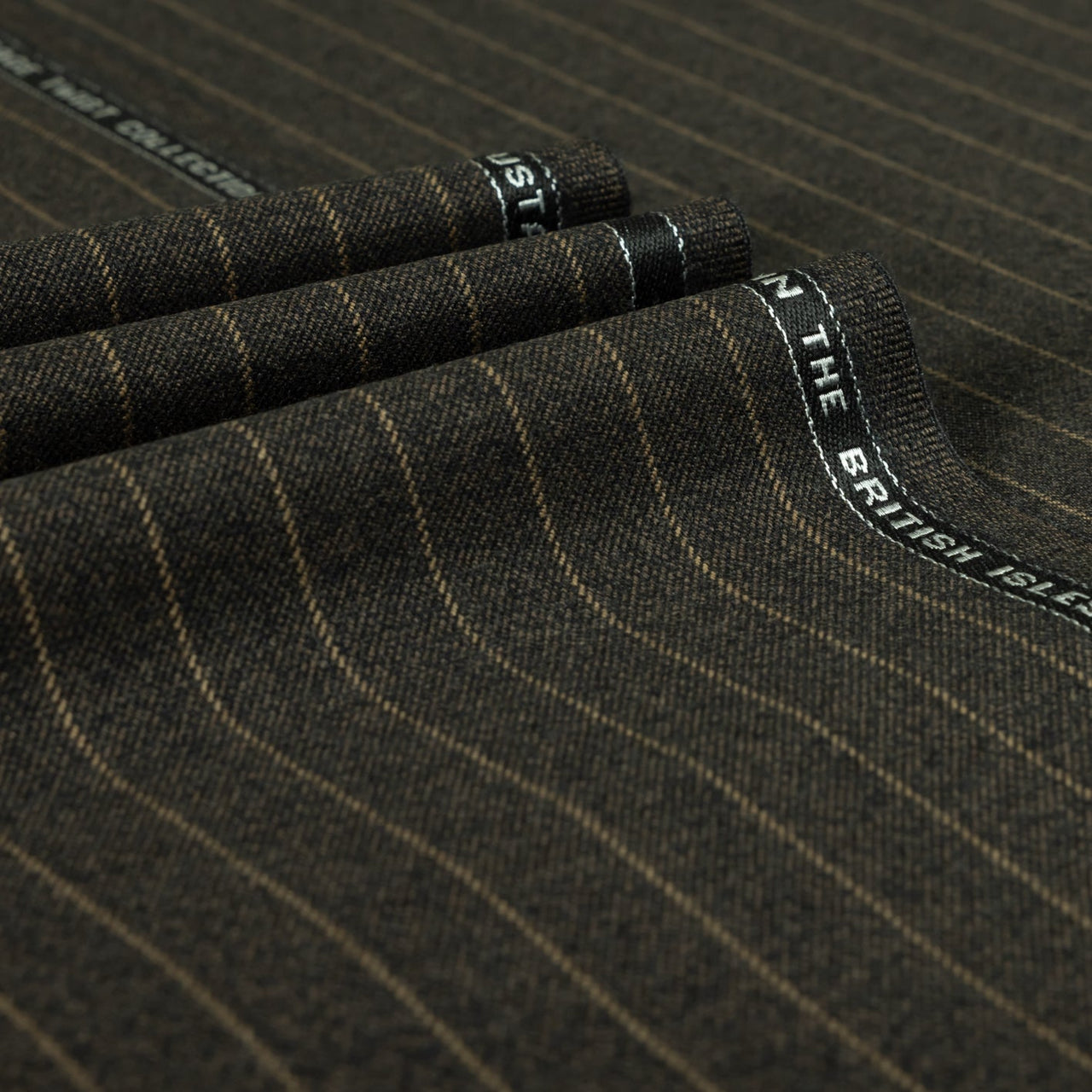 Heritage Twist - Gangster Stripe 100% Merino Wool Mid Weight Suiting