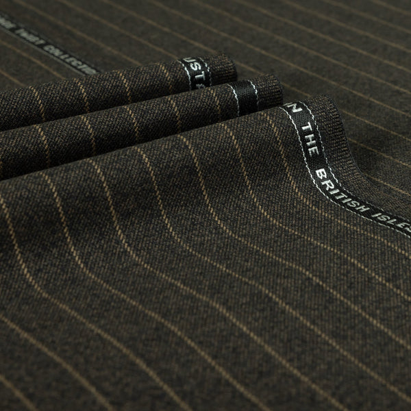 Heritage Twist - Gangster Stripe 100% Merino Wool Mid Weight Suiting