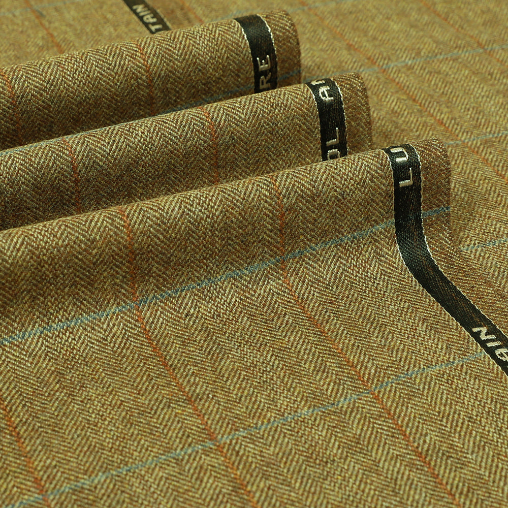 Glenesk - Herringbone Windowpane Check Jacketing