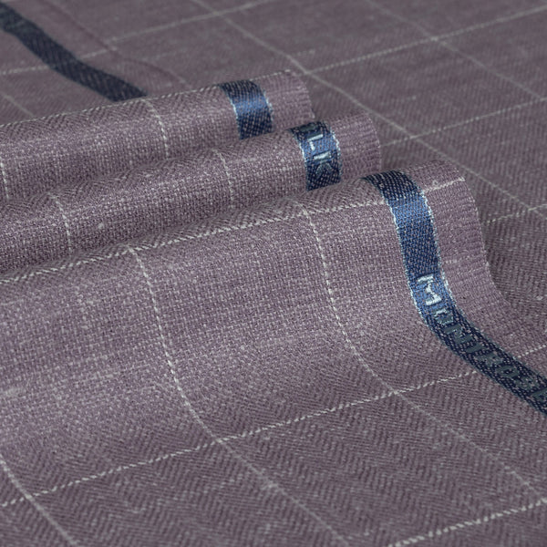 Montrose Bay - Small Windowpane Wool Silk Linen Jacketing