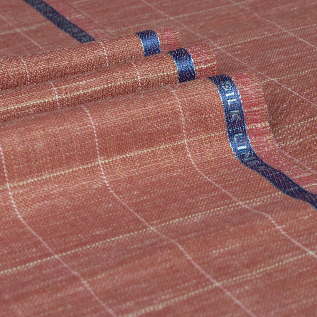 Montrose Bay - Small Windowpane Wool Silk Linen Jacketing