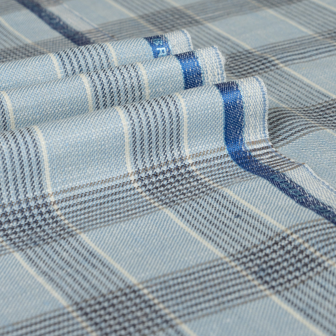 Montrose Bay - Plaid Wool Silk Linen Jacketing