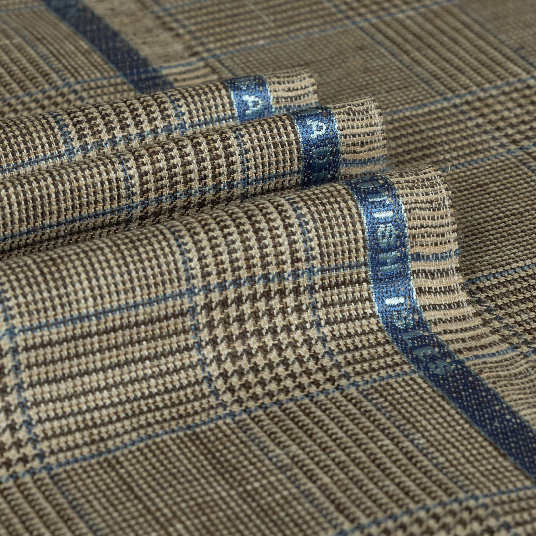 Montrose Bay - Glen Check Wool Silk Linen Jacketing