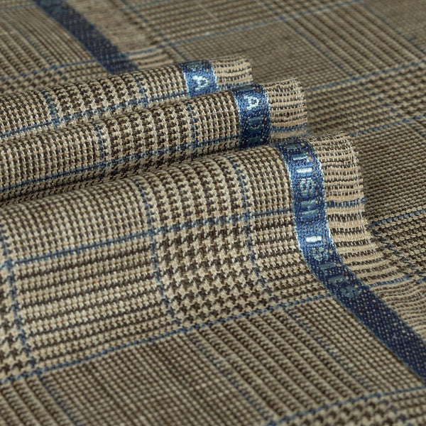 Montrose Bay - Glen Check Wool Silk Linen Jacketing