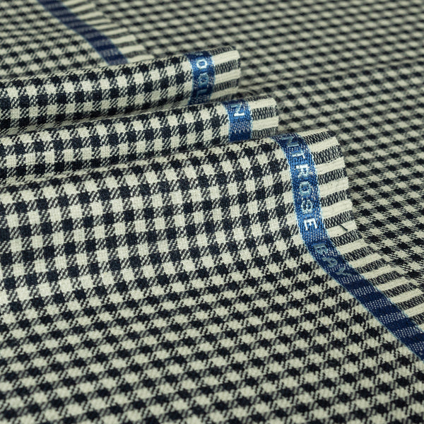 Montrose Bay - Shepherd Check Wool Silk Linen Jacketing