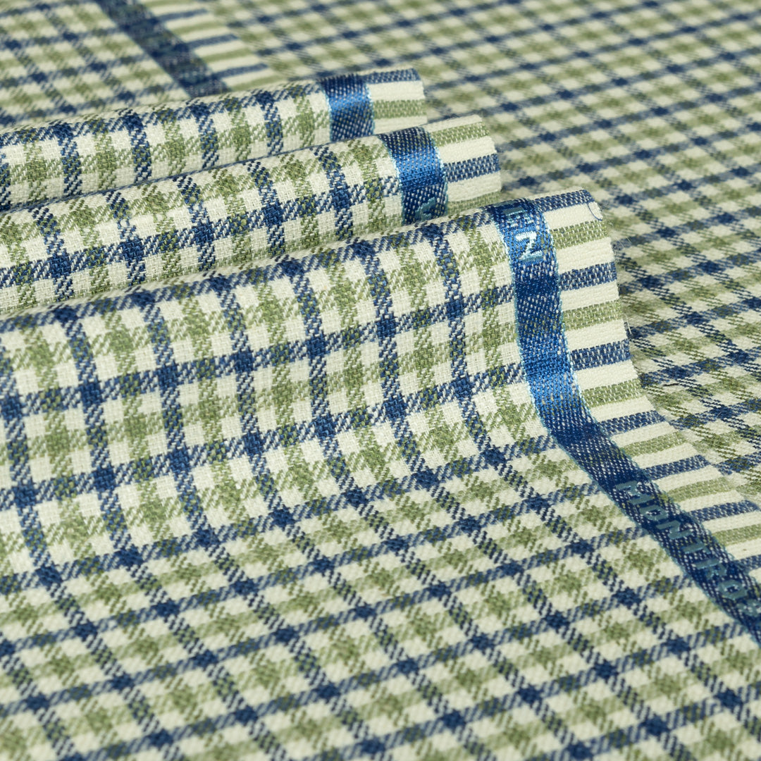 Montrose Bay - Gunclub Check Wool Silk Linen Jacketing