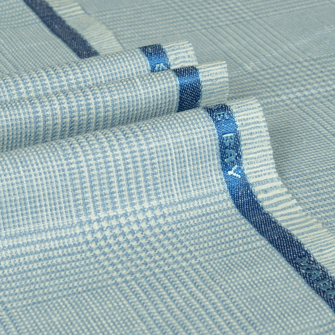 Montrose Bay - Glen Check Wool Silk Linen Jacketing
