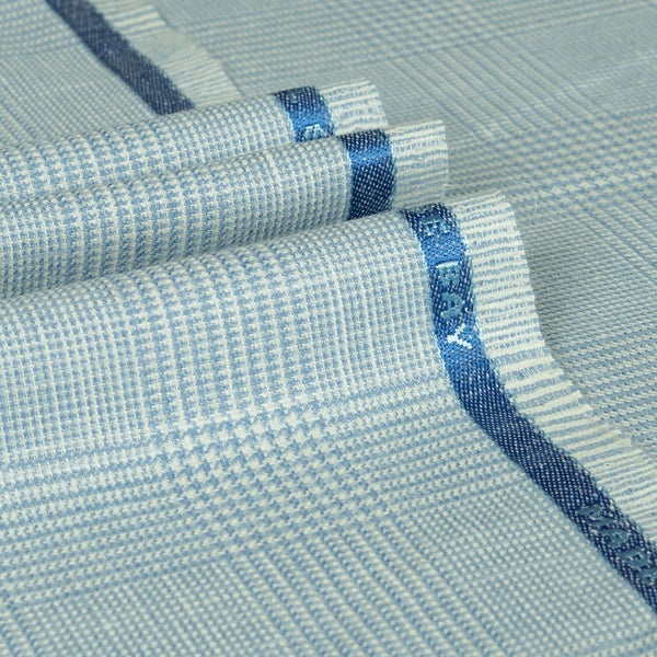 Montrose Bay - Glen Check Wool Silk Linen Jacketing