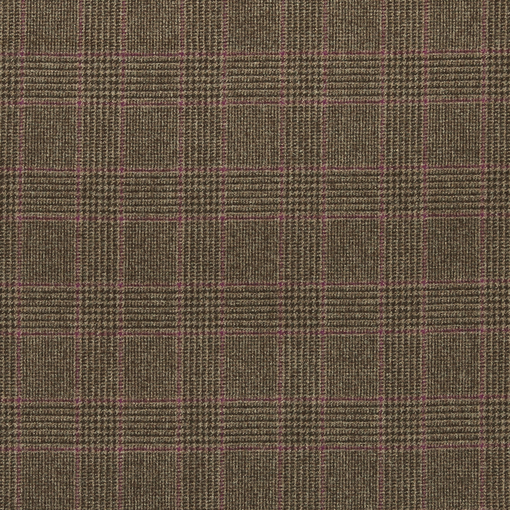 17017 Medium Brown Glen with Guarded Purple Check