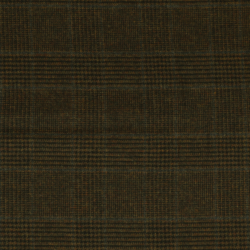 19064 Dark Brown Glen with Guarded Blue Check