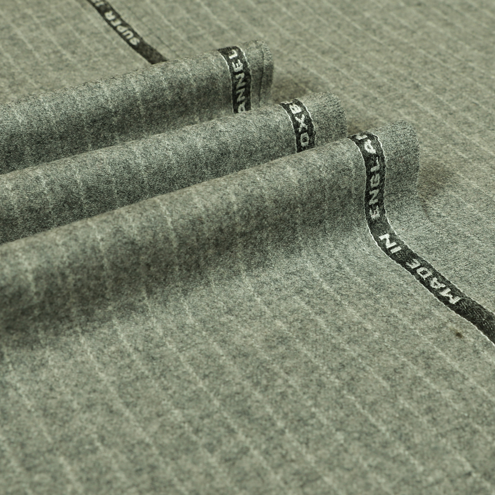 22004 Silver Grey Narrow Chalk Stripe Flannel