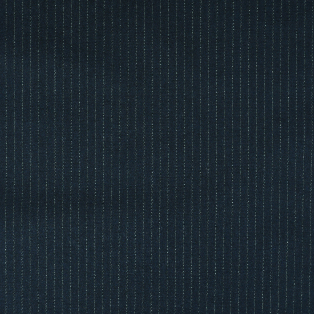 22009 Navy Blue Narrow Chalk Stripe Flannel