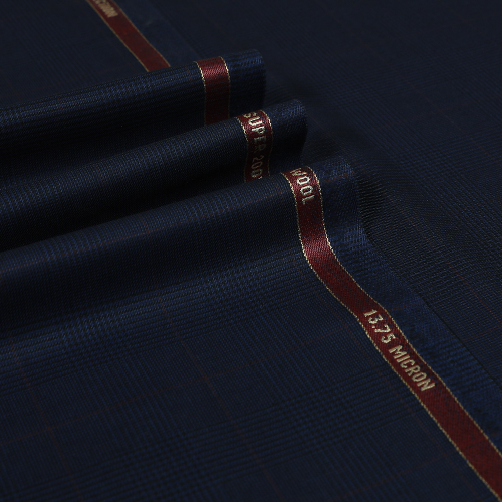 7102 Royal Blue Glen with Red Windowpane Check